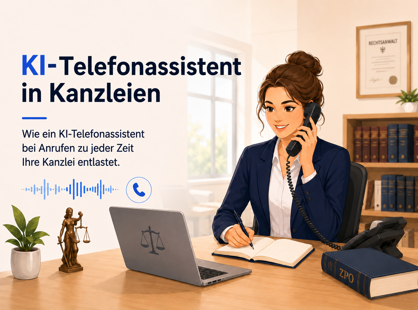 KI-Telefonassistent für Anwaltskanzleien: rechtssicher & DSGVO-konform