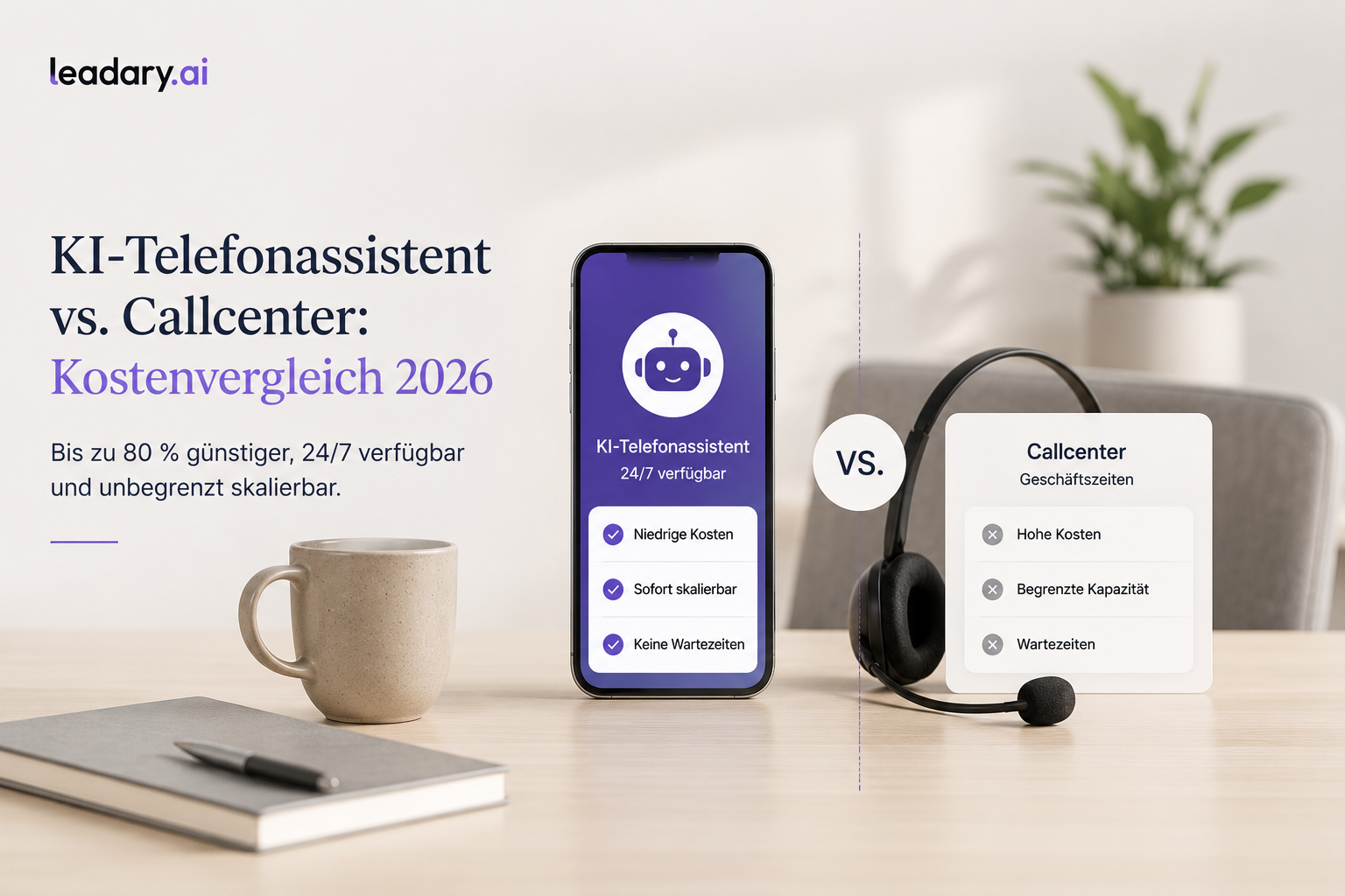 KI-Telefonassistent vs. Callcenter & Telefonservice – der Vergleich